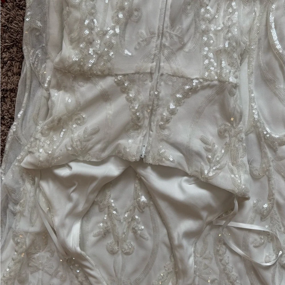 B Darlin Ivory Sequin Dress - Picture 3 of 4